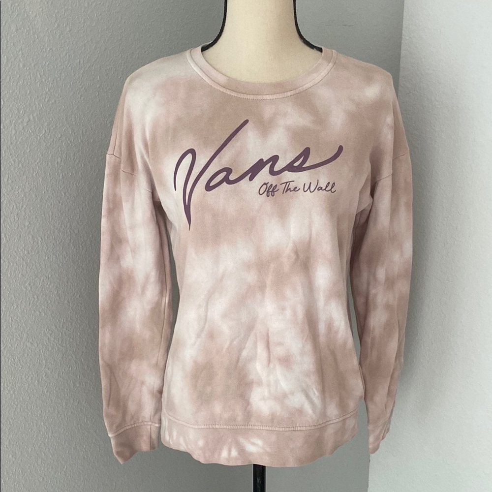 Vans Pink Tan Graphic Long Sleeve Sweatshirt